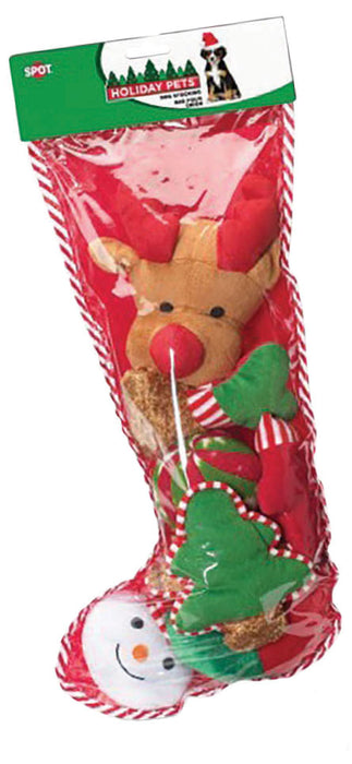 Holiday Dog Toy Stockings - 8-Piece Dog Christmas Stocking with Toys  