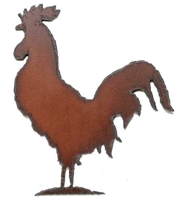 Rustic Metal Ornaments - Rooster Rustic Metal Ornament  