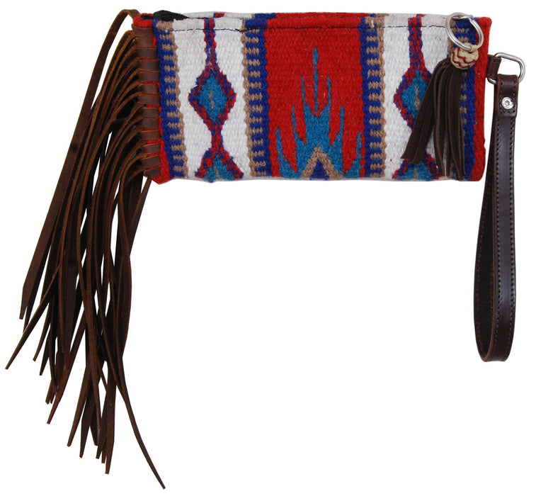 Rafter T Wristlet with Fringe - Red  