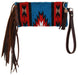 Rafter T Wristlet with Fringe - Turquoise  