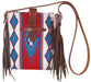 Rafter T Cross Body  Purse with Fringe - Red  