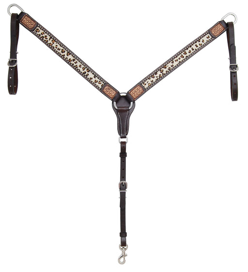 Rafter T Leopard Straight Breast Collar -   