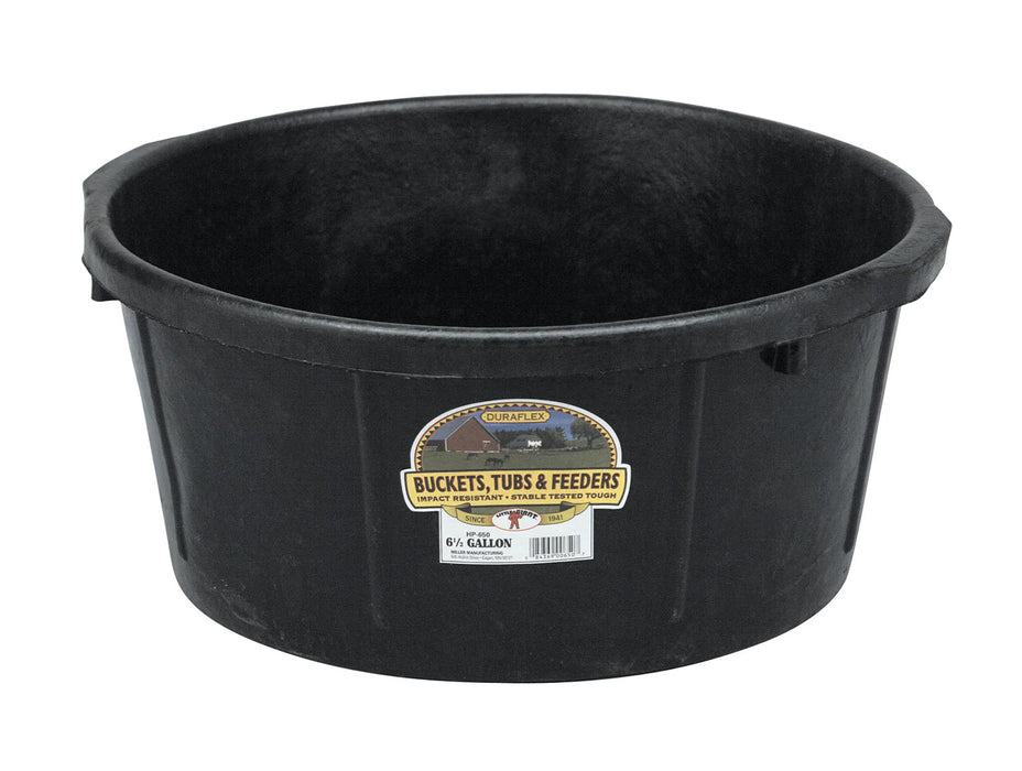 Rubber All - Purpose Tub, 6.5 Gallon - M31BS - Black - 6.5 gallon - 1