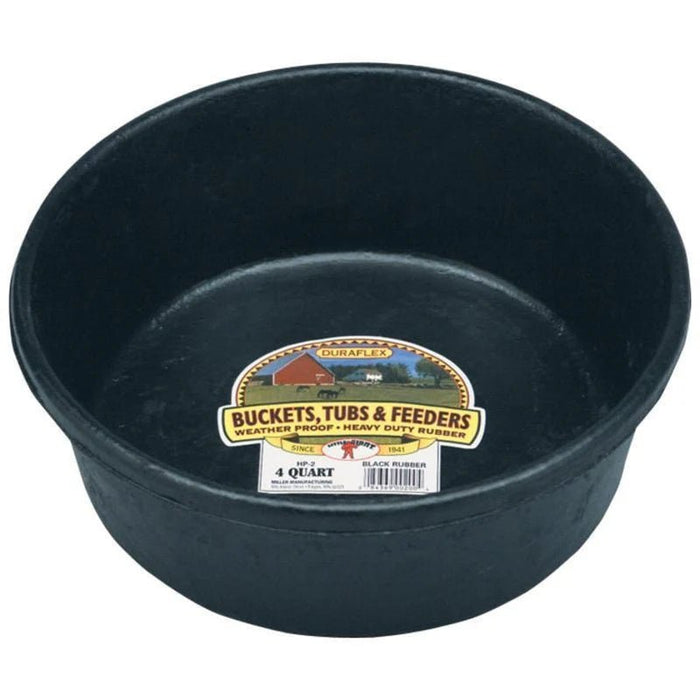Rubber Feed Pan - M31BP - Black - 4qt - 2