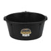 Rubber Feeder Tub with Hooks, 6.5 Gallon - M31BR - Black - 6.5 gallon - 1
