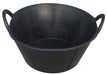 Rubber Feeding and Watering Pan/Tub with Handles - M31BL - Black - 6.5 gallon - 1