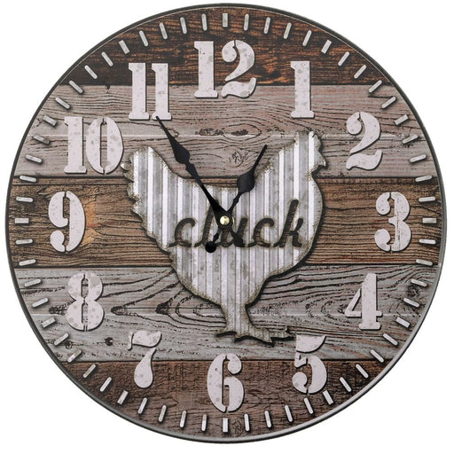 Rustic Chicken Wall Clock - Jeffers - Home Goods & Gifts > Home Decor and Candles for Home Improvement