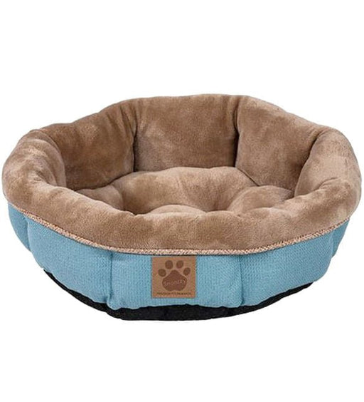 Rustic Elegance Round Shearling Pet Bed, 17'D - Jeffers - Dog Supplies > Dog Beds