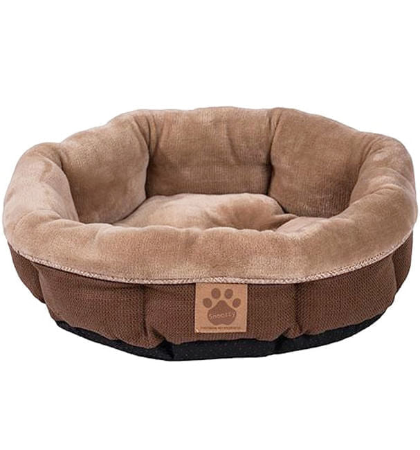 Rustic Elegance Round Shearling Pet Bed, 17'D - Jeffers - Dog Supplies > Dog Beds