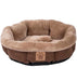 Rustic Elegance Round Shearling Pet Bed, 17'D - Jeffers - Dog Supplies > Dog Beds