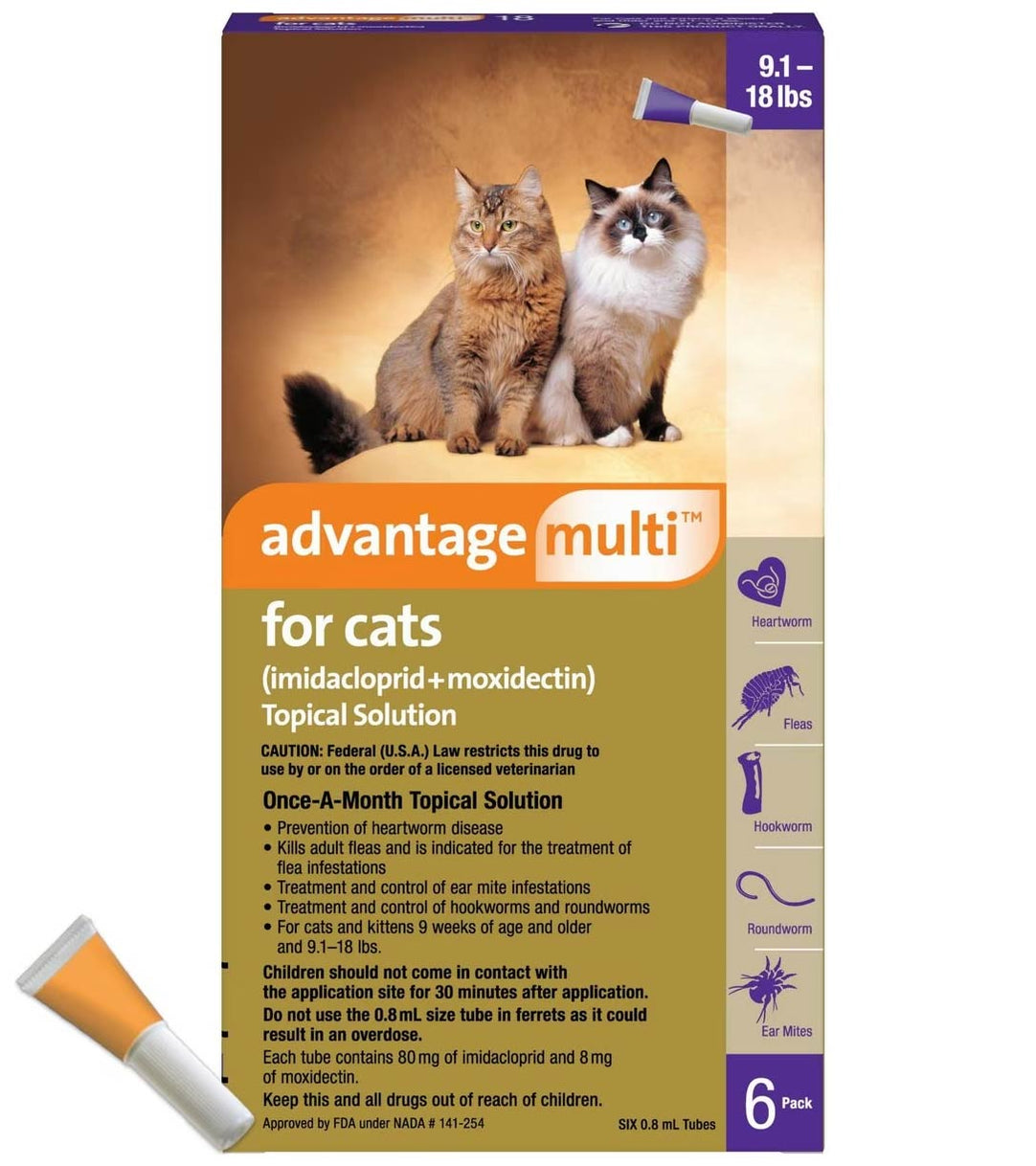 Rx Advantage Multi for Cats for Flea and Tick Treatment — Jeffers
