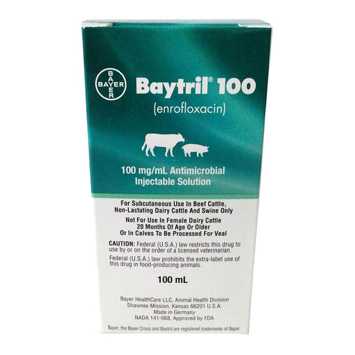 Rx Baytril 100 mg - Jeffers - Animal Health & Wellness > Medicine