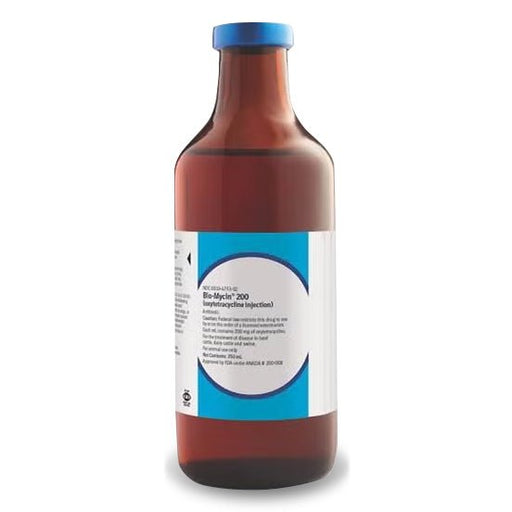 Rx Bio - Mycin 200 Oxytetracycline Injection for Cattle & Swine, 500 ml - 012BI-182466 - 500 ml - 1