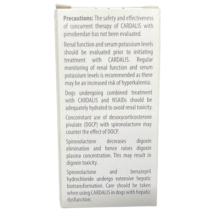Rx Cardalis (spironolactone and benazepril hydrochloride) Chewable Tablets for Medium Dogs, 40mg, 30 ct - 012CEV-C635200 - 40 mg - 30 Chewable Tablets - 3