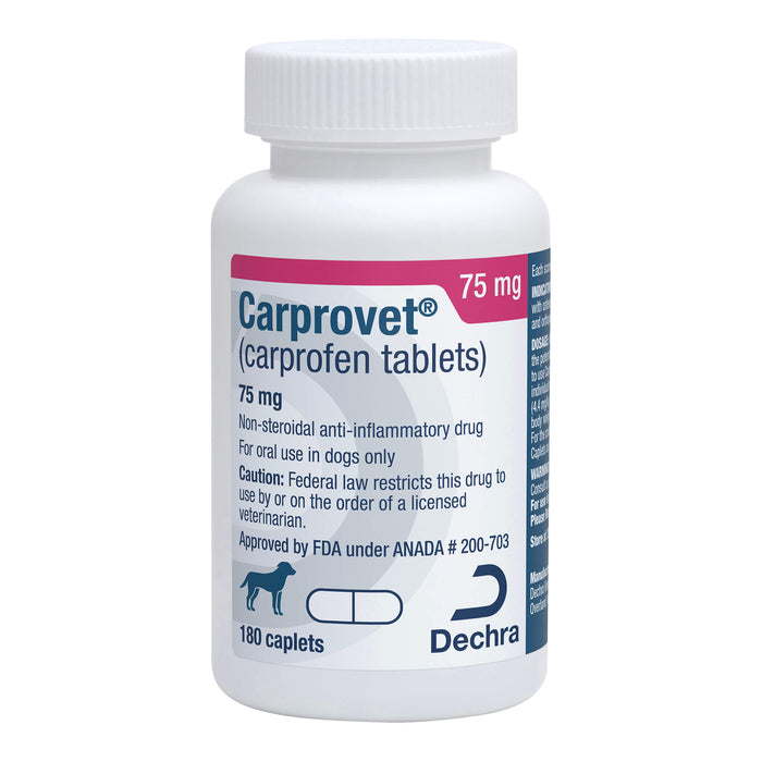Rx Carprofen (carprofen) Caplets for Dogs - 012PUT-0912-22 - 75 mg - 180 Caplets - 7