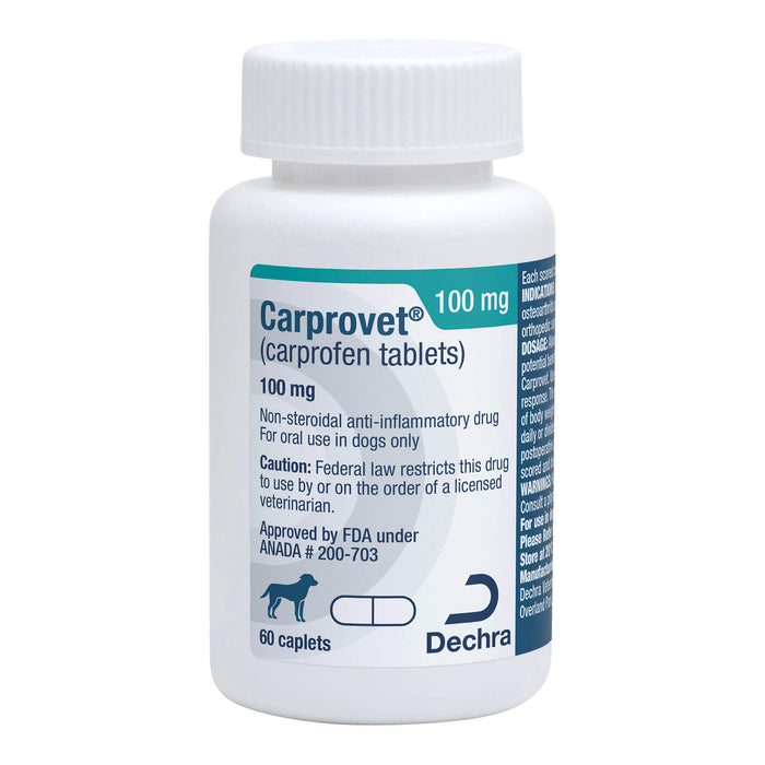 Rx Carprofen (carprofen) Caplets for Dogs - 012PUT-0913-21 - 100 mg - 60 Caplets - 11