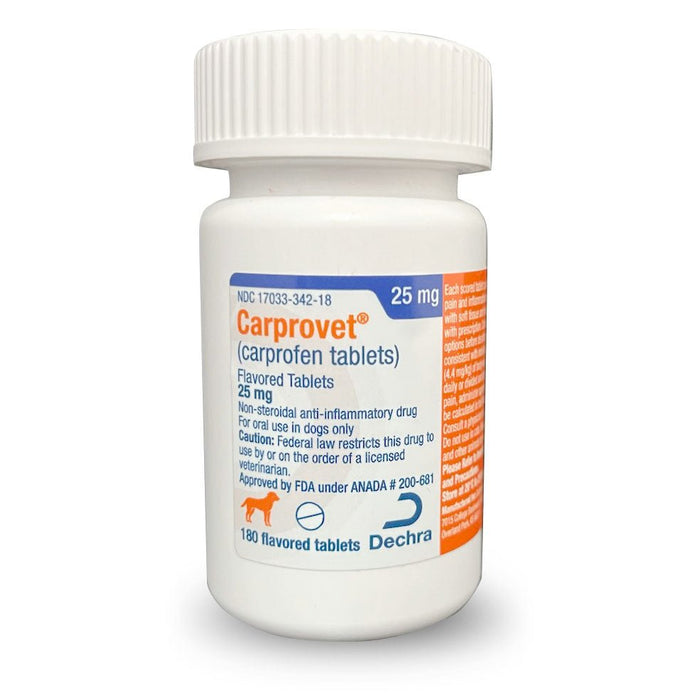 Rx Carprovet (carprofen) Flavored Tablets for Dogs, Pain Relief & Anti - Inflammatory - 012DEC-25MG-180 - 25 mg - 180 Tablets - Beef - 10