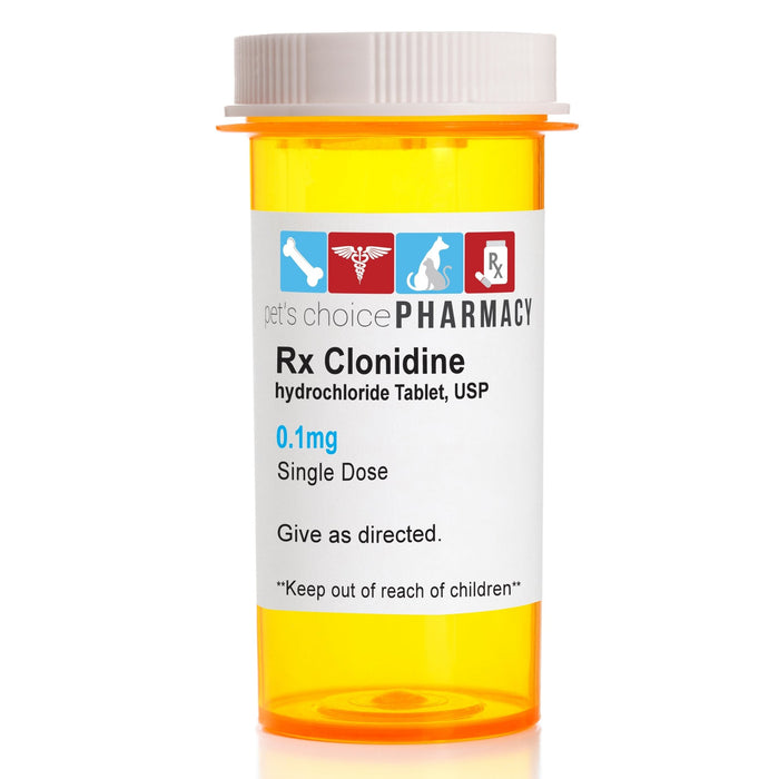 Rx Clonidine Hydrochloride (Generic) Tablets for Dogs - 012MYL-12750-1 - 0.1 mg - Single Tablet - 5