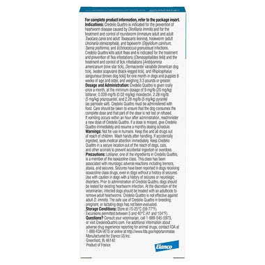 Rx Credelio Quattro Flea & Tick Chewable Tablets for Dogs - 012ELC-829006 - 50.1 - 100 lbs - 6 pk - 8