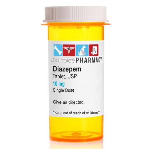 Rx Diazepam (Generic) Tablets for Dogs & Cats, 10mg - 012DIA-10X100C-1 - Single - 2