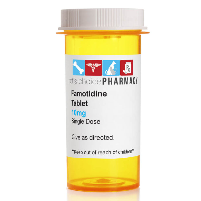 Rx Famotidine Tablets for Dogs and Cats, 10 mg x 70 ct — Jeffers