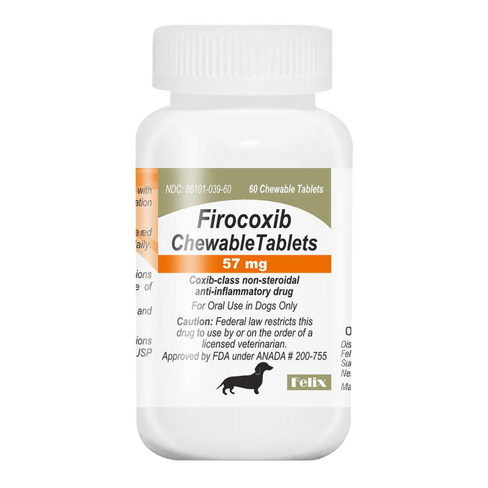 Rx Firocoxib Chewable Tablets for Dogs – Pain & Inflammation Relief for Osteoarthritis and Surgery - 012VED-39607 - Beef - 57mg - 60 Chewable Tablets - 2