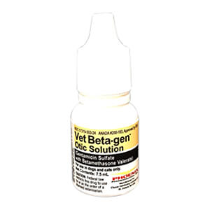 Rx GentaVed (Vet Betagen) Otic Solution, 7.5mL Bottle - Jeffers - Animal Health & Wellness > Medicine