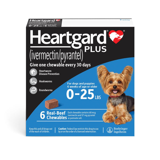 Rx Heartgard Plus for Dogs, 6 Chews - Jeffers - Animal Health & Wellness > Medicine