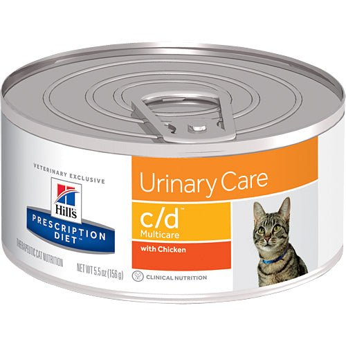 Rx Hill's Prescription Diet c/d Multicare Urinary Care Wet Cat Food, Case of 24 Cans - 012HP-6238 - 5.5 oz - Chicken - 24 - 3