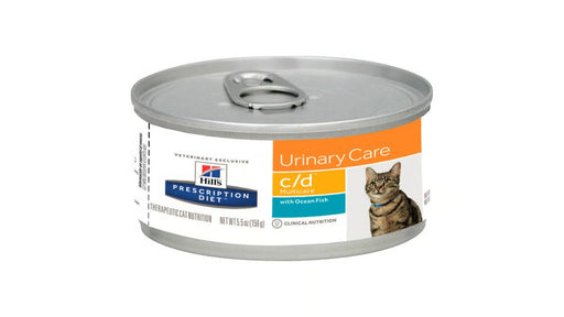 Rx Hill's Prescription Diet c/d Multicare Urinary Care Wet Cat Food, Case of 24 Cans - 012HP-6239 - 5.5 oz - Ocean Fish - 24 - 2
