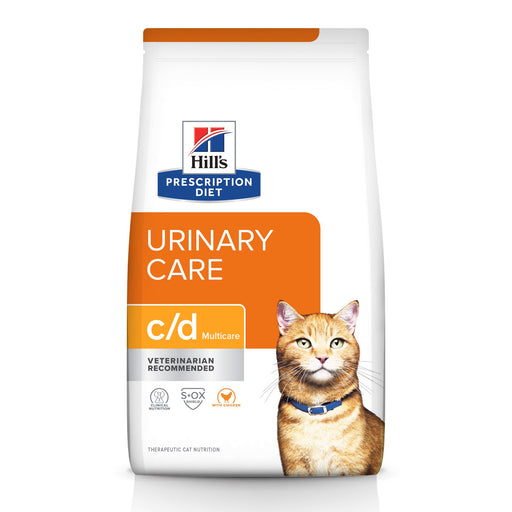 Rx Hill's Prescription Diet c/d Multicare Urinary Care with Chicken Dry Cat Food, 8.5 lb Bag - 012HP-8679 - 8.5 lb - Chicken - 1