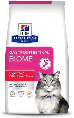 Rx Hill's Prescription Diet Gastrointestinal Biome Stress Digestive/Fiber Care with Chicken Dry Cat Food, 8.5 lb Bag - 012HP-604200 - 8.5 lb - Chicken - 1