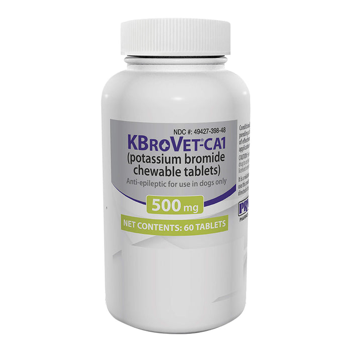 Rx KBroVet - CA1 (potassium bromide) Anti - Convulsant Chewable Tablets for Dogs with Seizures & Epilepsy - 012PRN-39848 - 500 mg - French Vanilla - 60 tablets - 2