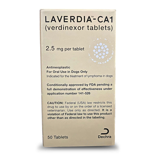 Rx Laverdia - CA1 (Verdinexor Tablets) Dog Cancer Treatment for Lymphoma - 012VED-7004 - 2.5mg - 50 Tablets - 1
