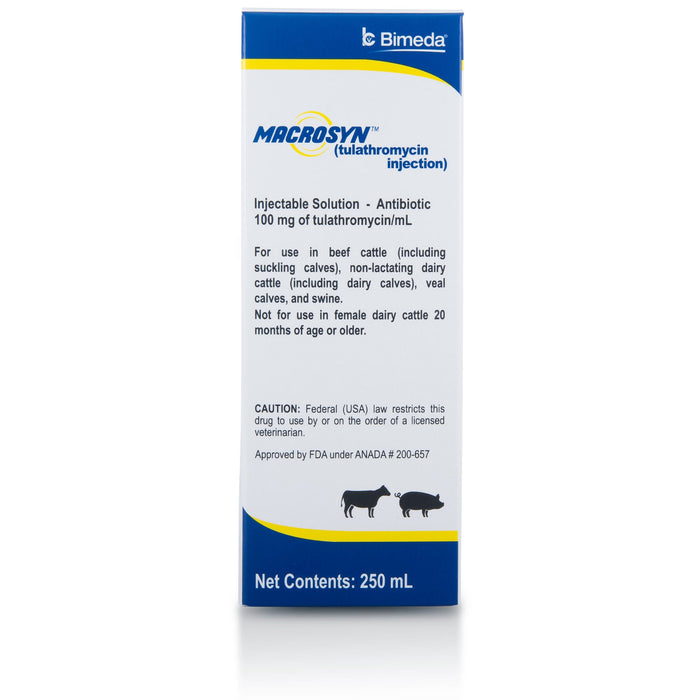 Rx Macrosyn Injectable, 500ml for Cattle and Swine — Jeffers
