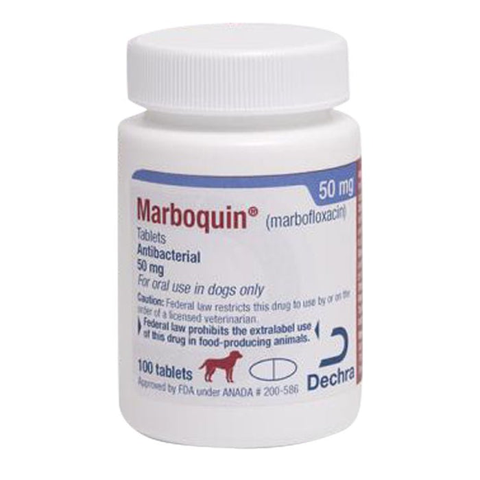 Rx Marboquin (Marbofloxacin) for Dogs – Broad-Spectrum Antibiotic for Skin & Urinary Tract Infections - 012DEC-126-10 - 50 mg - 100 Tablets - 4