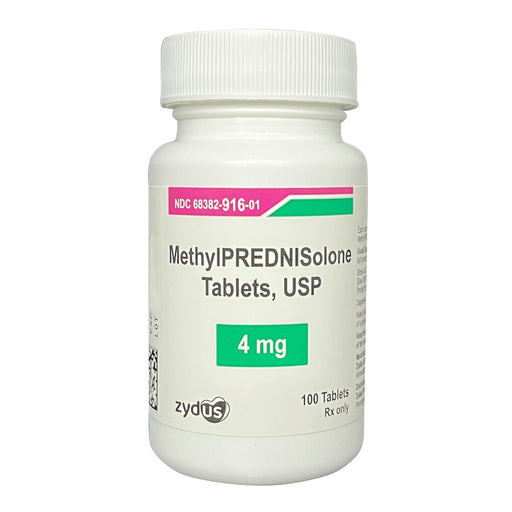 Rx MethylPREDNISolone Tablets for Dogs and Cats, 4 mg, 100 ct - 012MID-1820 - 4 mg - 100 Tablets - 1