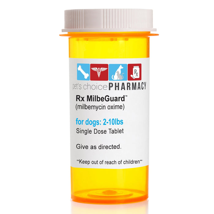 Rx MilbeGuard (milbemycin oxime) Broad Spectrum Parasiticide for Dogs & Cats - 012CEV-00779-1 - Dogs Only 2 - 10 lbs - 1 Flavor Tablet - Beef - 5