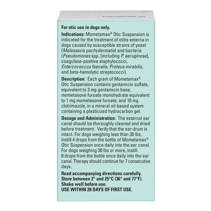 Rx Mometamax Otic Suspension for Dogs - 012SCH14-7-5 - 7.5 g - 3