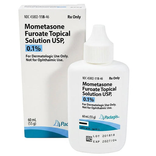 Rx Mometasone Furoate Topical Solution 0.1% for Dogs, 60 mL - 012AND-390758 - 0.1% - 60 mL - 1