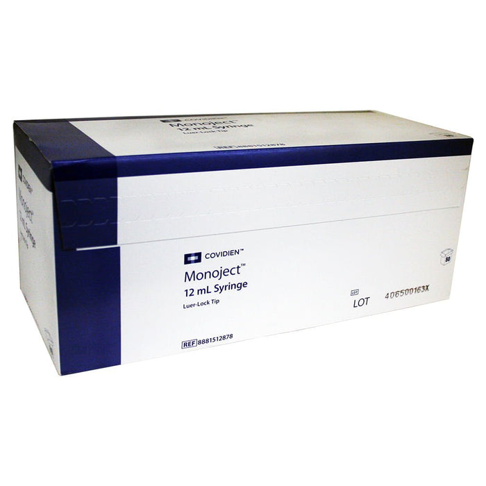 Rx Monoject Luer - Lock (LL) Syringes - 01101MON-12LL - 12 cc - 80 Count - 3