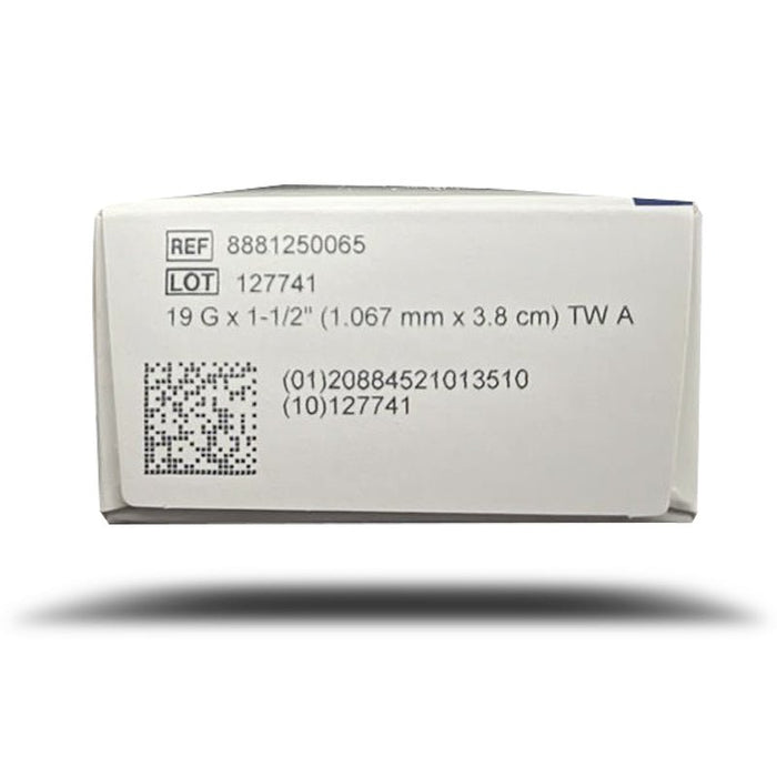 Rx Monoject Polypropylene Hub Needles, Box of 100 - 01102MON-19X1-5 - 19G x 1.5" - 3