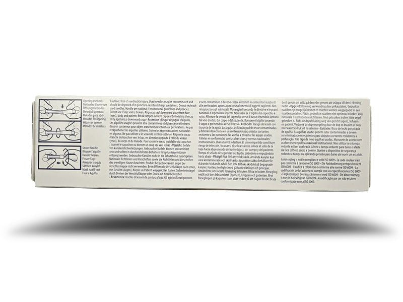 Rx Monoject Polypropylene Hub Needles, Box of 100 - 01102MON-19X1-5 - 19G x 1.5" - 6