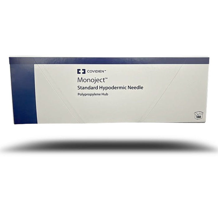 Rx Monoject Polypropylene Hub Needles, Box of 100 - 01102MON-19X1-5 - 19G x 1.5" - 1