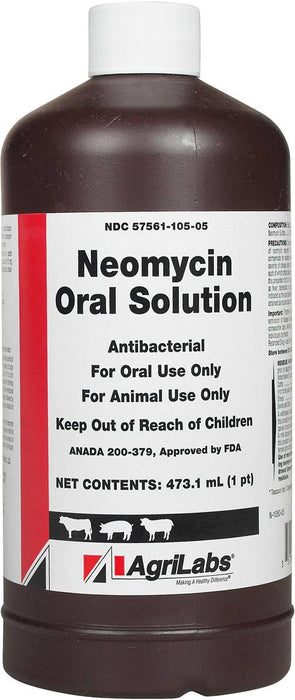 Rx Neomycin Oral Solution, 473ml - Jeffers - Animal Health & Wellness > Medicine