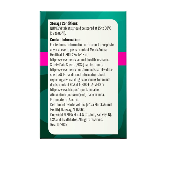 Rx Numelvi (atinvicitinib) Tablets for Dogs with Allergic Dermatitis - 012MER-218058 - 31.6 mg - 90 Tablets - 4