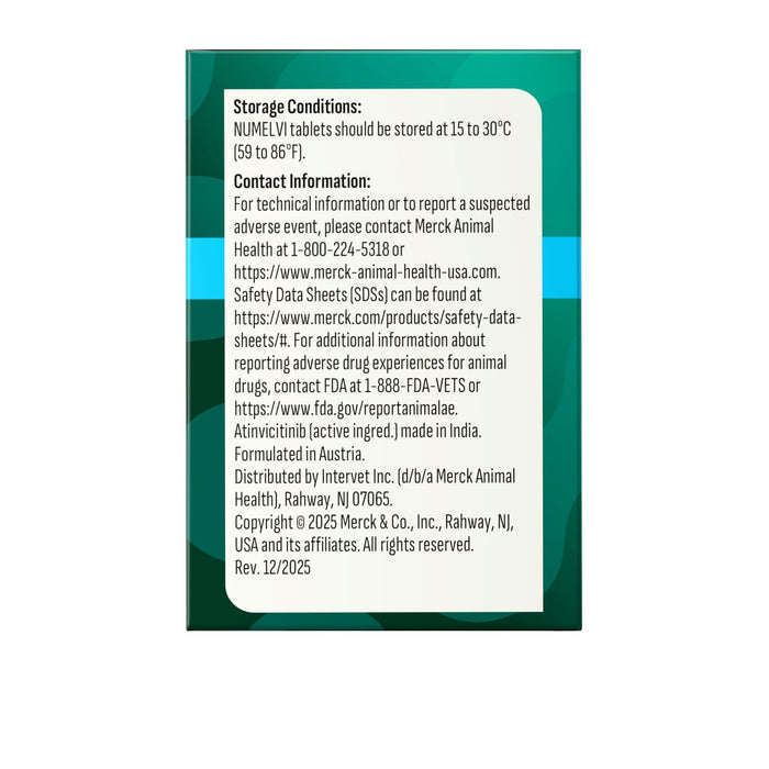 Rx Numelvi (atinvicitinib) Tablets for Dogs with Allergic Dermatitis - 012MER-218061 - 21.6 mg - 90 Tablets - 10