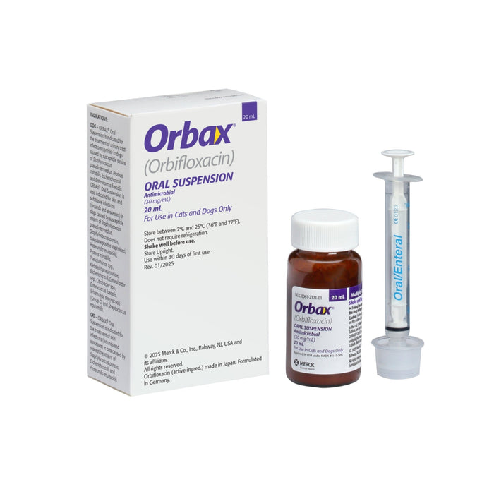 Rx Orbax (orbifloxacin) Oral Suspension for Dogs & Cats, 20mL Bottle - 012SCH01-1X20 - 1 x 20mL - 3