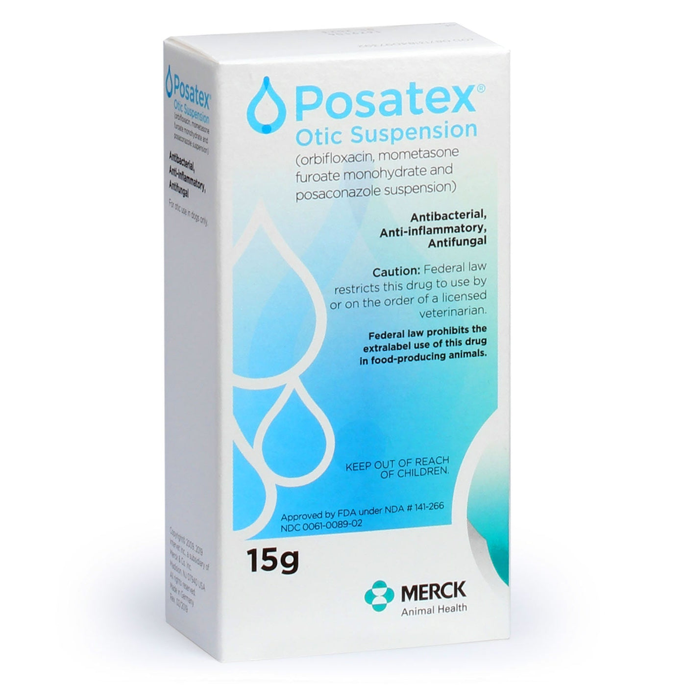 Rx Posatex Otic Ear Suspension for Dogs, 15 gm Bottle — Jeffers