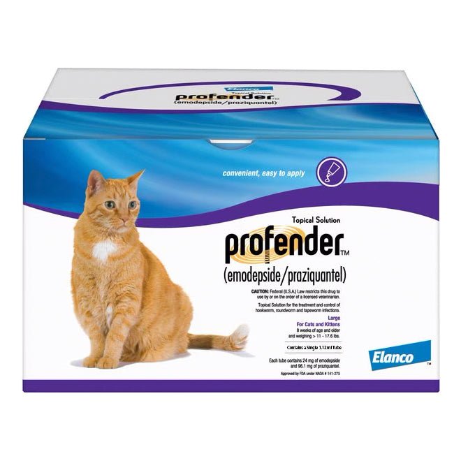 Rx Profender (emodepside/praziquantel) Topical Parasiticide Solution for Cats - 012BAY-CAT-LG - Large (11 - 17.6 lbs) 1.12mL - Single Dose (1 Tube) - 2